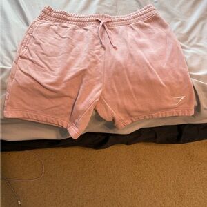 7 in Gymshark Pink Sweat Shorts with Elastic Waistband